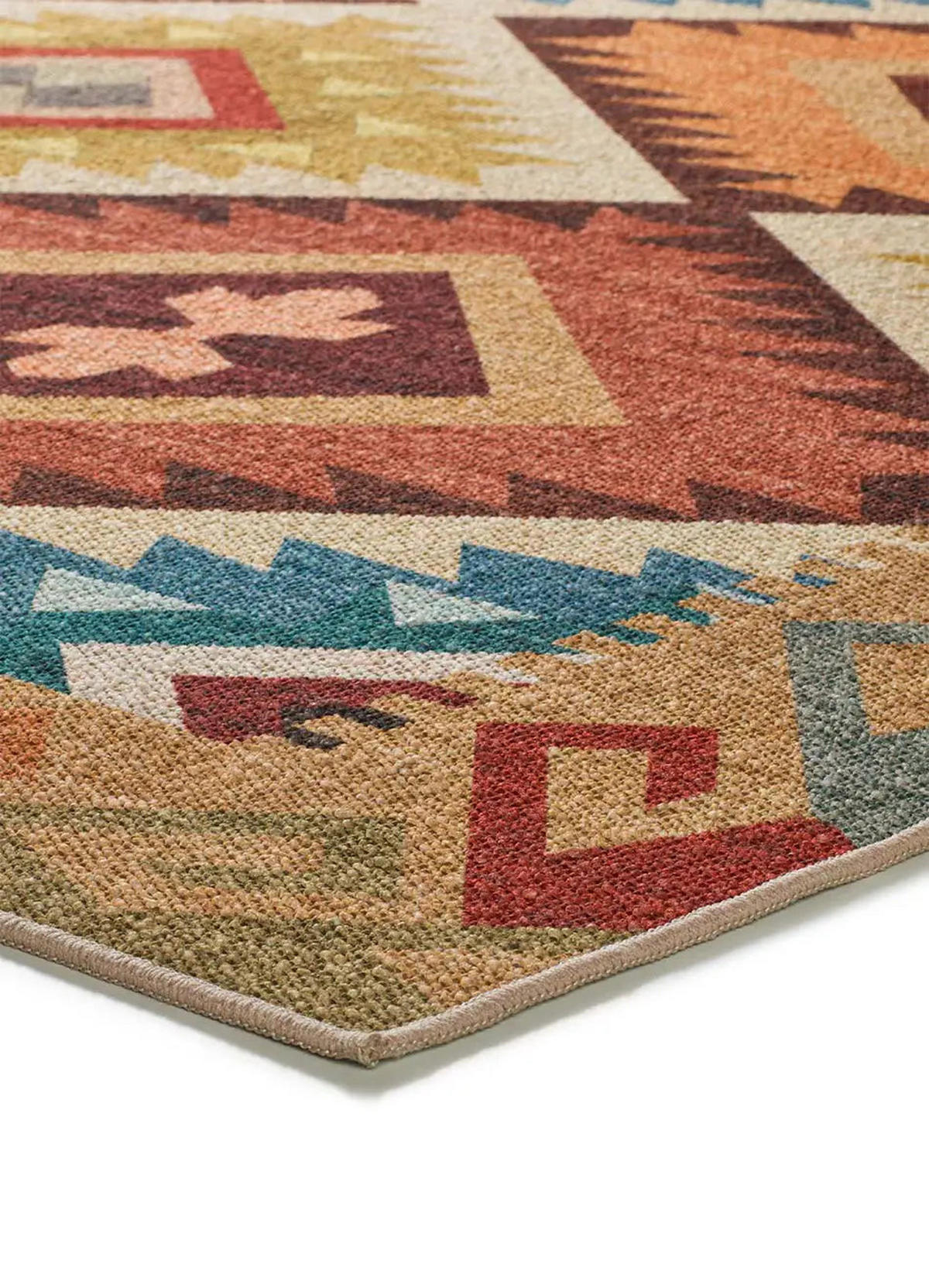 FLACHGEWEBETEPPICH Mehrfarbig Serak 140/200 cm - Multicolor, Kunststoff/Textil (140/200cm) - Atticgo