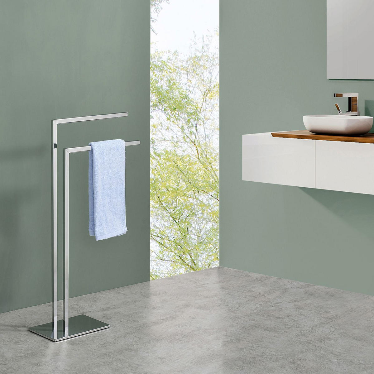 HANDTUCHHALTER ANDREW chrom - Chromfarben, Metall (49/81/20cm) - IDIMEX