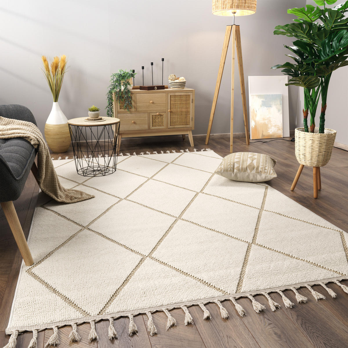 KURZFLORTEPPICH 160/220 cm München 533 - Beige, Textil (160/220cm) - Paco Home