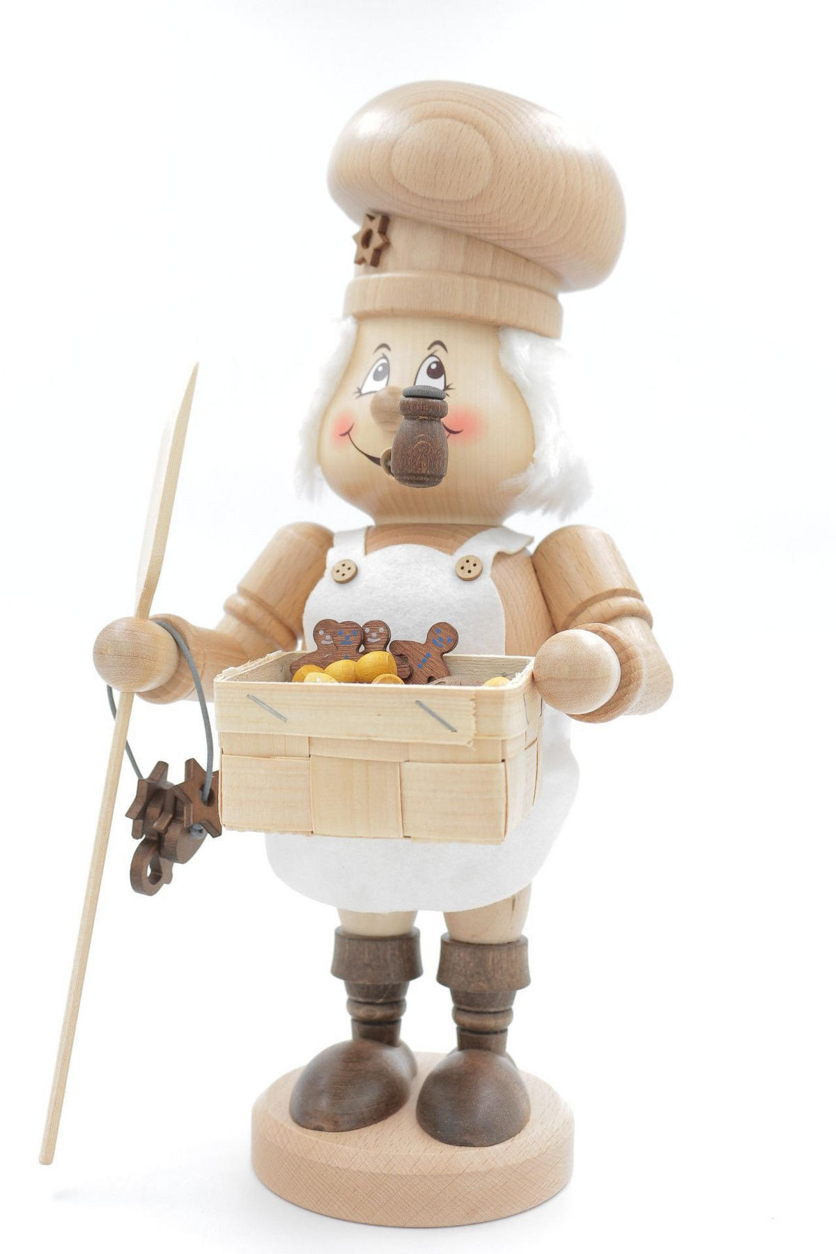 RAUCHFIGUR Wichtel Bäcker natur 32 cm - Multicolor, Holz (15/33/0.1cm)