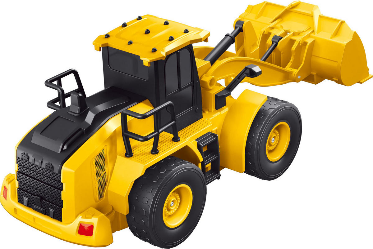 RC-BULLDOZER Auto mit Batterien und Fernbedienung steuerbar in alle Richtungen Schaufel steuerbar inkl USB Ladekabel und ausbaubarem Akku - Gelb, Kunststoff (10/24/8.6cm) - Northpoint