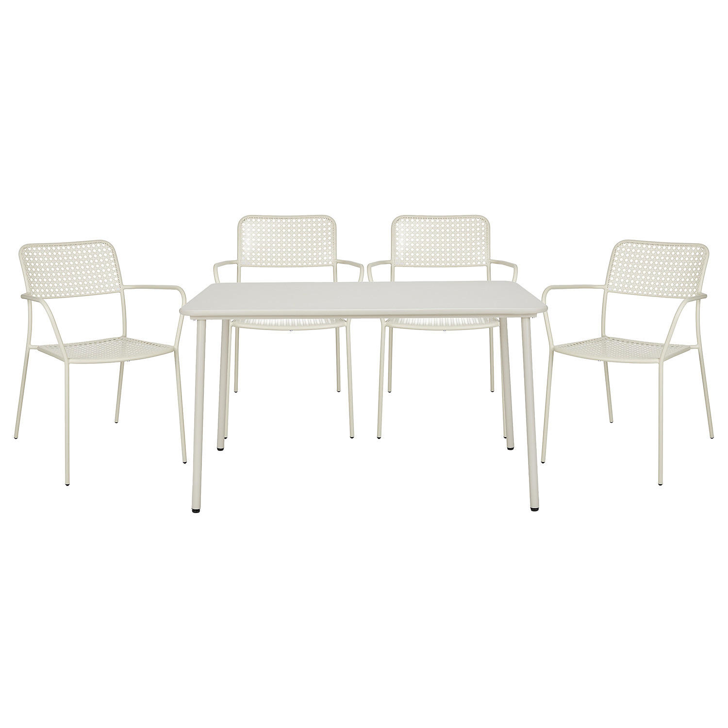 GARTENMÖBEL-SET (5-teilig) Junto - Beige, Metall - Butlers