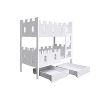 VYSOKÁ Postel AVALON 75x160 s úložným prostorem, Bílá - bílá, dřevo (75/160cm) - MASSENO
