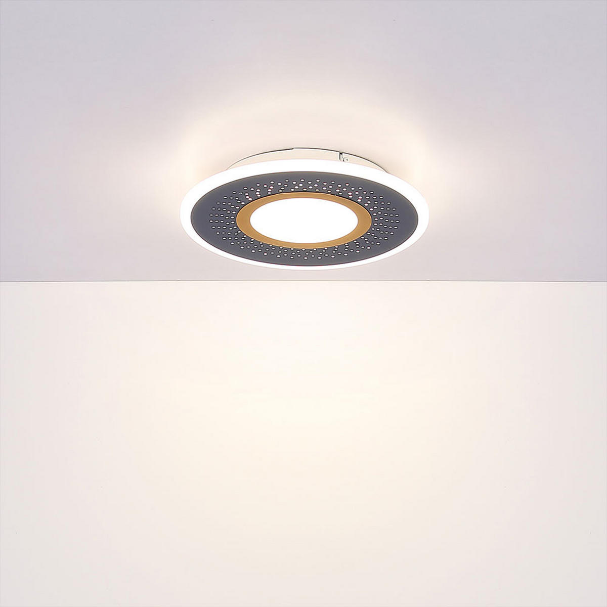 LED DECKENLEUCHTE Ingomar Blau Metall - Blau, Metall (37.2/37.2/5cm) - Globo Lighting