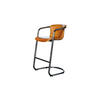 BARHOCKER TRIVIA Braun Leder - Dunkelbraun/Braun, Leder (51/102/62cm) - KAWOLA
