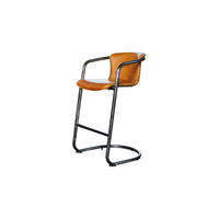 BARHOCKER TRIVIA Braun Leder - Dunkelbraun/Braun, Leder (51/102/62cm) - KAWOLA