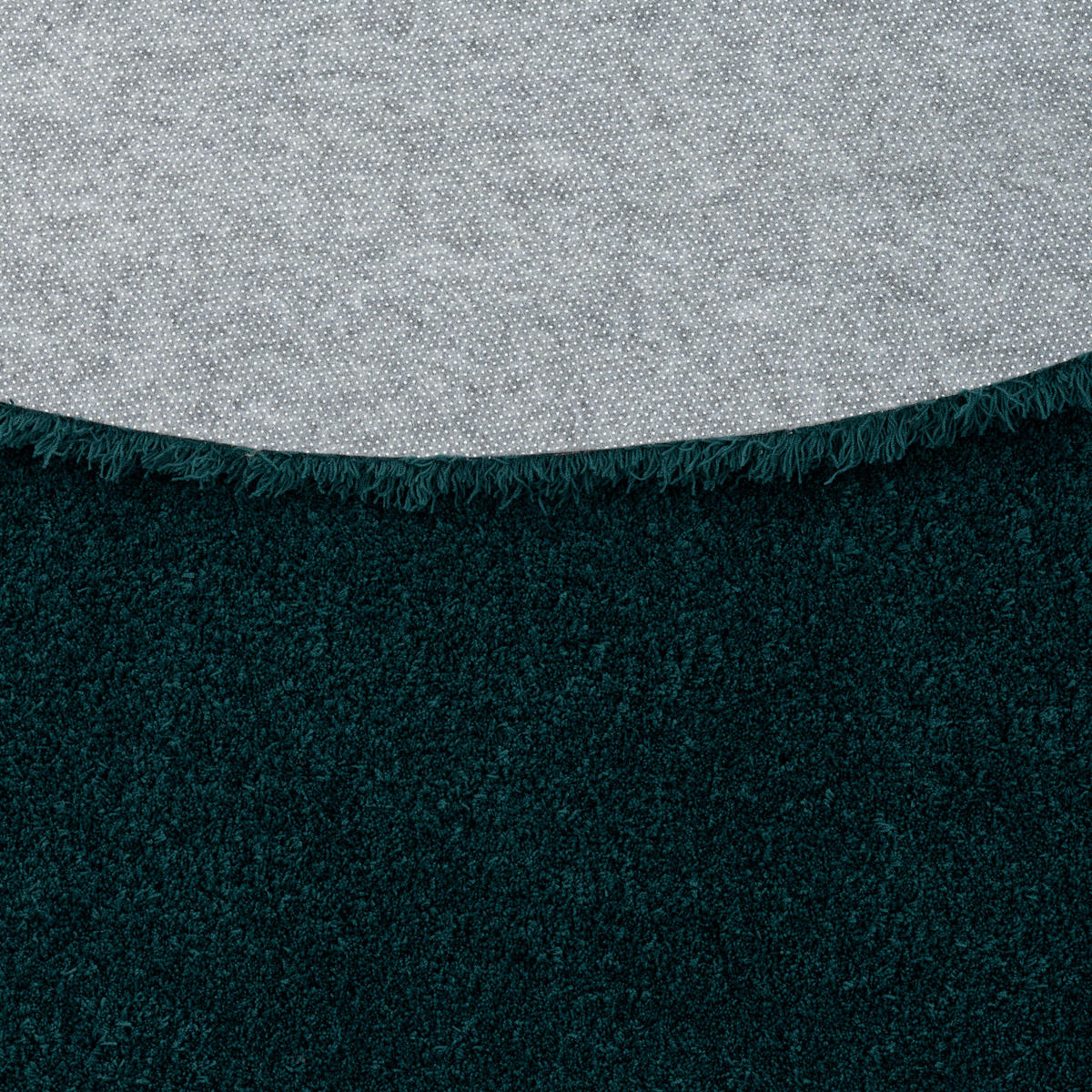 LUXUS HOCHFLOR LANGFLOR TEPPICH HARMONY RUND - Petrol, Textil (160/160cm) - Snapstyle