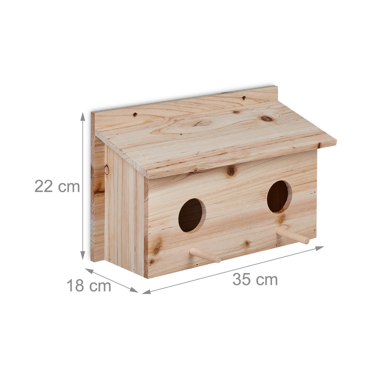 NISTKASTEN - Hellbraun, Holz (35/22/18cm) - Relaxdays