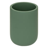 ZAHNBÜRSTENBECHER Duo, Polyresin, Grün - Grün, Kunststoff (7.4/10.4/7.4cm) - 5five Simply Smart