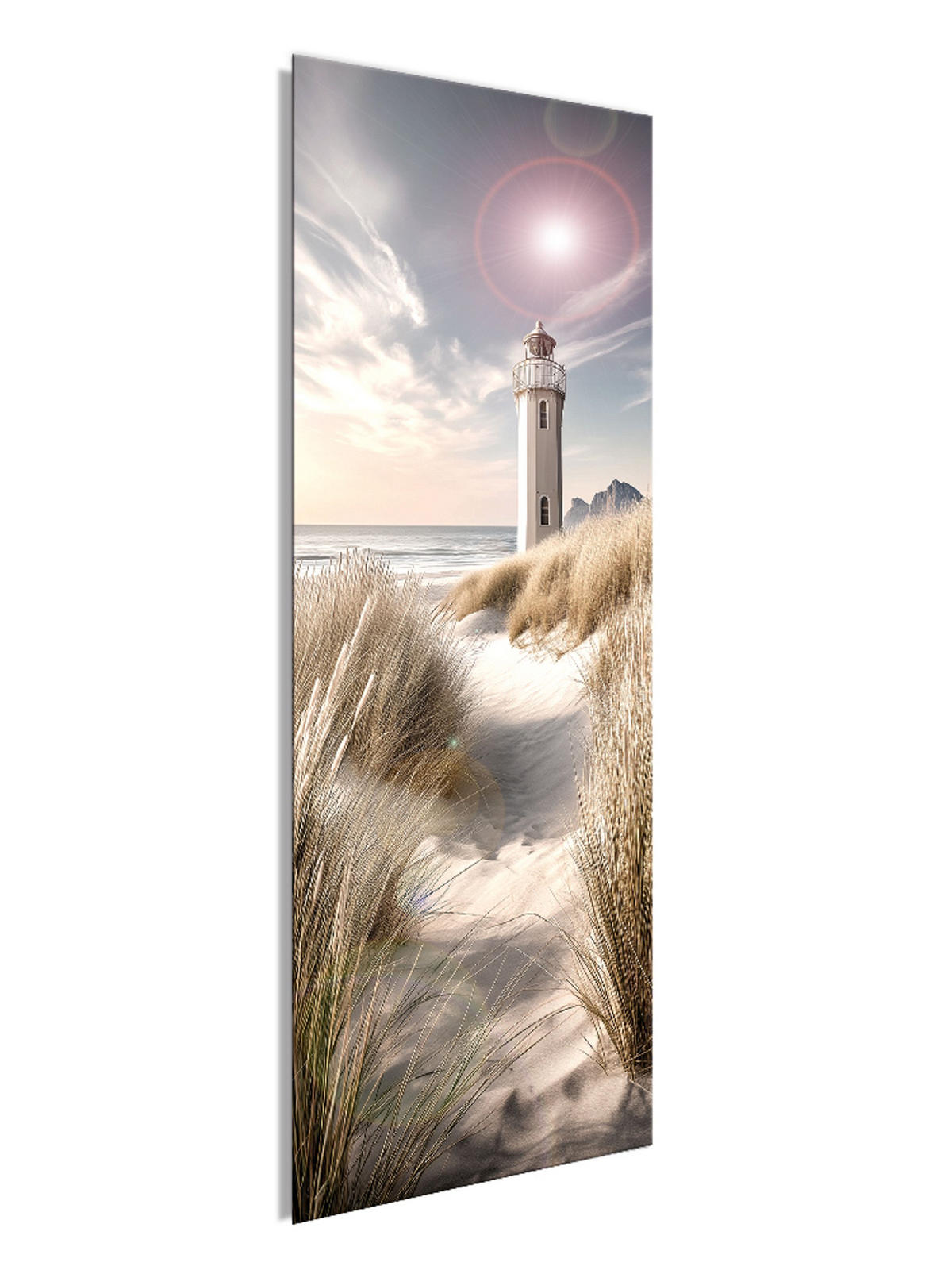 GLASBILD 30x80 cm Strand und Meer - Beige, Glas (30/80cm) - artissimo