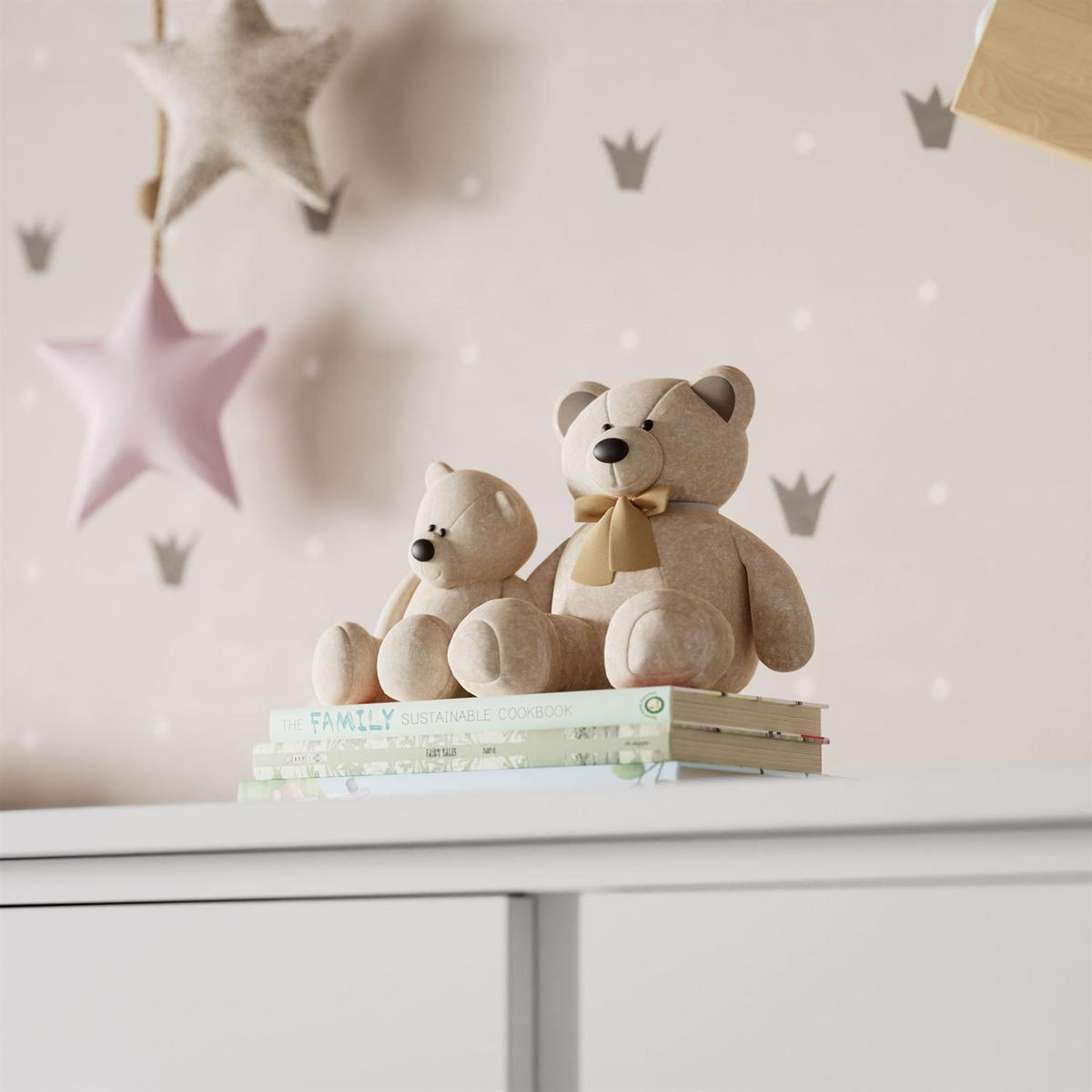 HOCHKOMMODE BABUSHKA mit Schubladen, Weiß - Weiß, Holzwerkstoff (84/140/50cm)