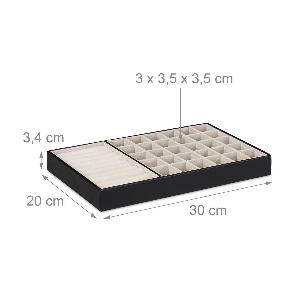 SCHMUCKTABLETT - Multicolor, Papier/Kunststoff (30/3/20cm) - Relaxdays