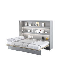 SCHRANKBETT BC-04 - 140x200cm Horizontal - Grau Matt - Grau, Holzwerkstoff (200/140cm) - Meblini