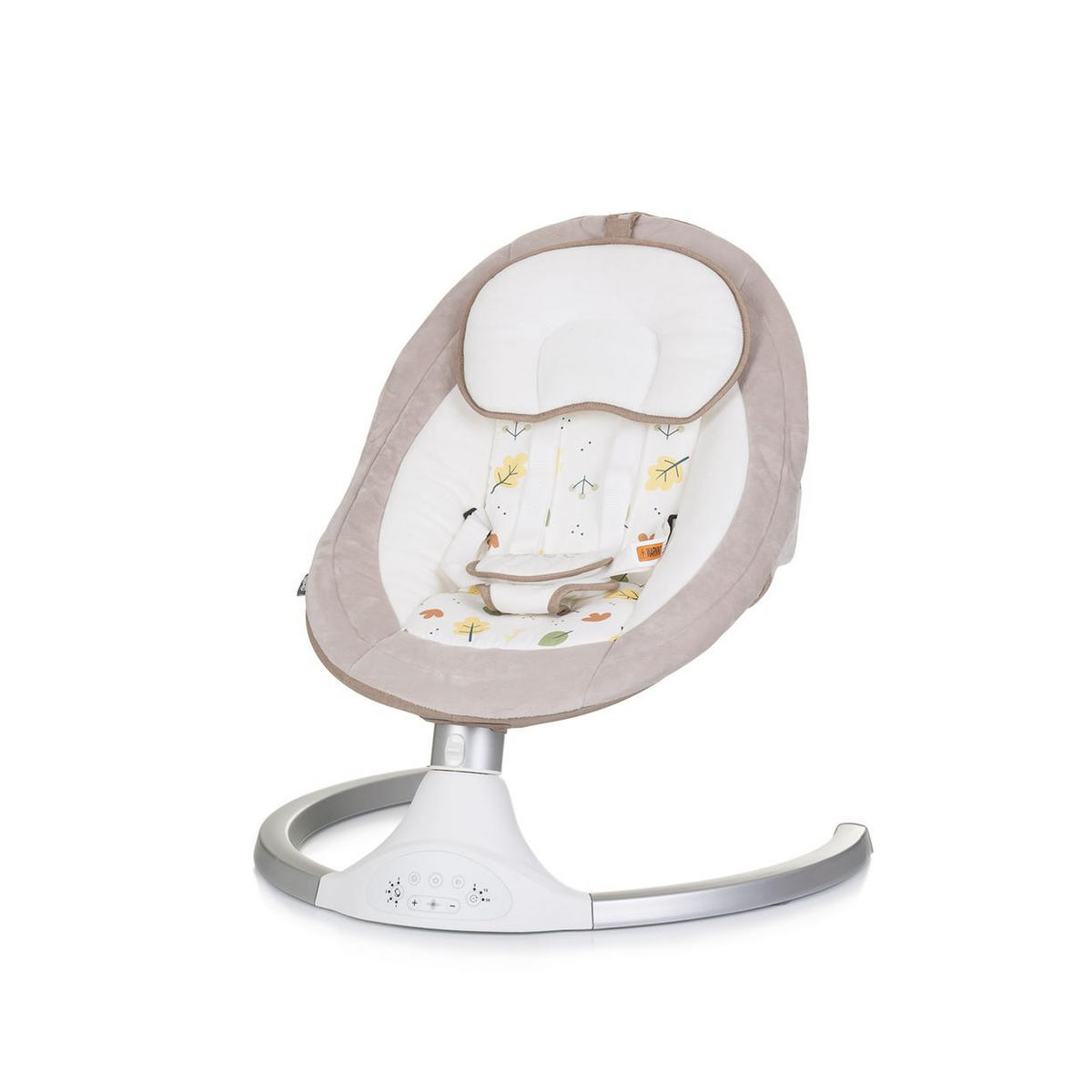 BABYWIPPE Brida beige Moskitonetz, Fernbedienung, 5 Schaukelgeschwindigkeiten, Timer, Kissen - Beige, Metall - Chipolino