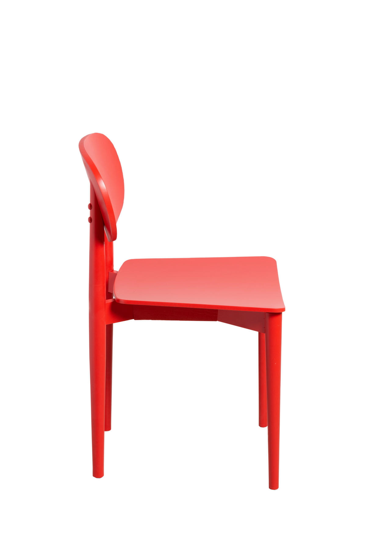 STUHL aus massivem Buchenholz in flammenrot SANDRO - Rot, Holz (43/80/50cm) - RNT By Really Nice Things