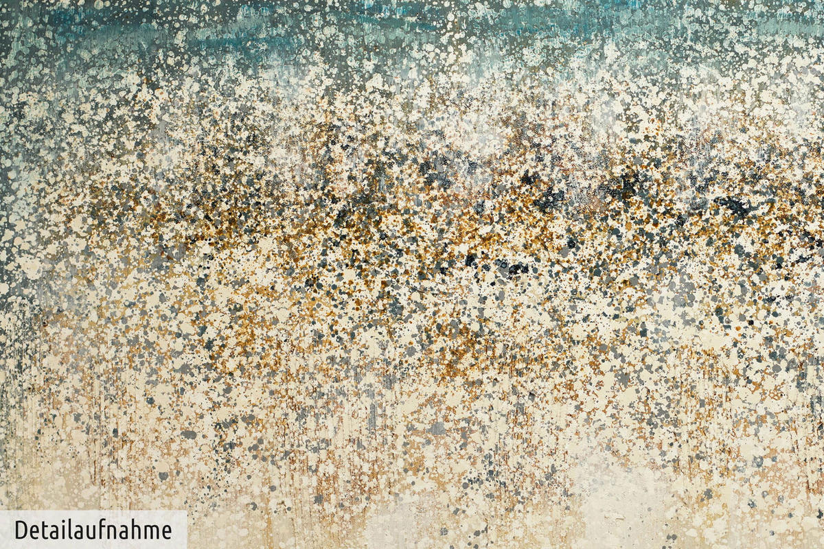 ACRYLBILD HANDGEMALT 120/80 cm - Blau/Beige, Holz/Textil (120/80cm) - KUNSTLOFT