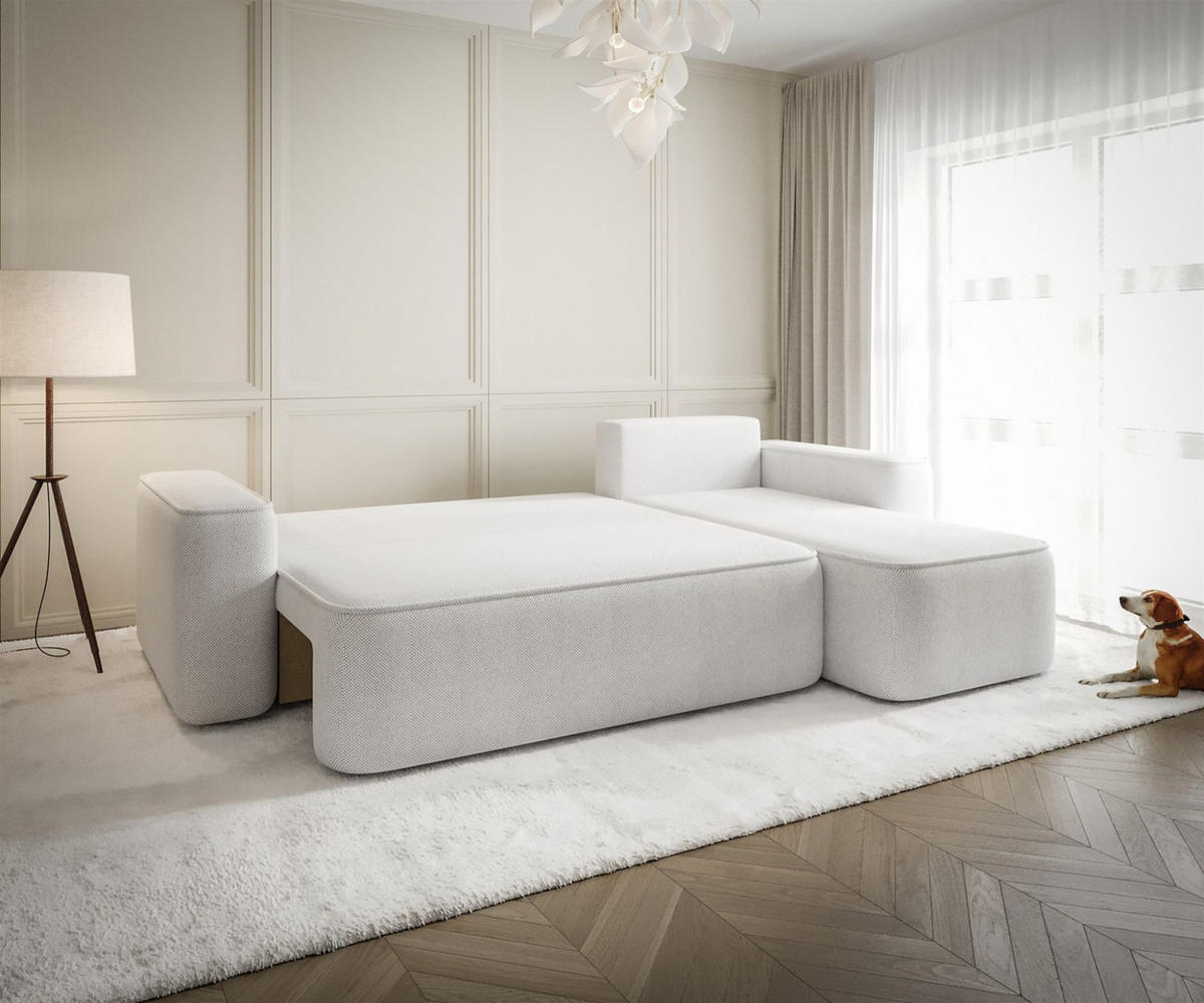 ECKSOFA Agepo In Curio - Grau, Holzwerkstoff/Textil (250/150cm) - Fun Möbel