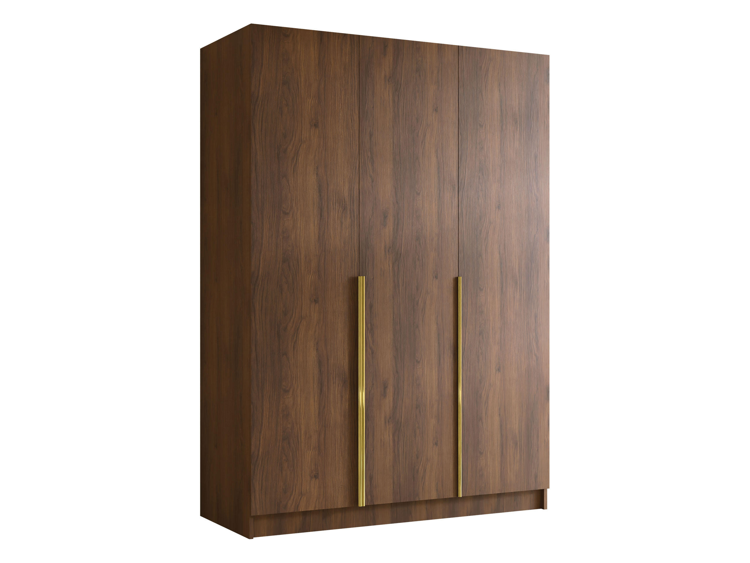 Mirjan24 Kleiderschrank Nussbaum, Gold 150x215x58 cm