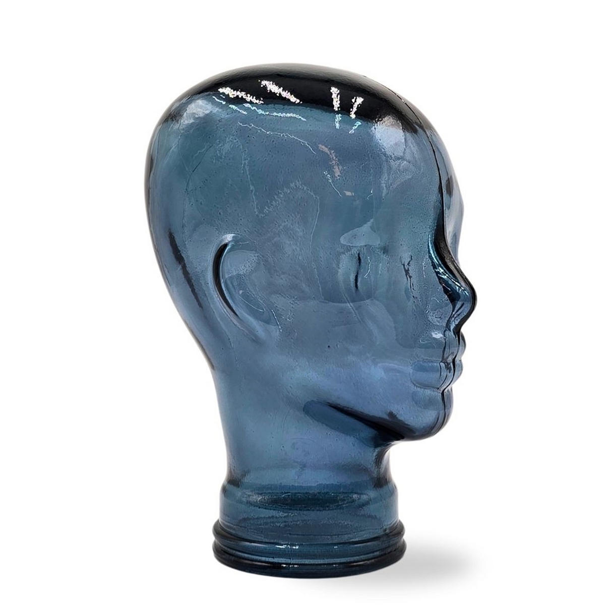 KOPFHÖRERSTÄNDER MICK Glas T09 marineblau - Dunkelblau, Glas (21/29/21cm) - DESIGN DELIGHTS