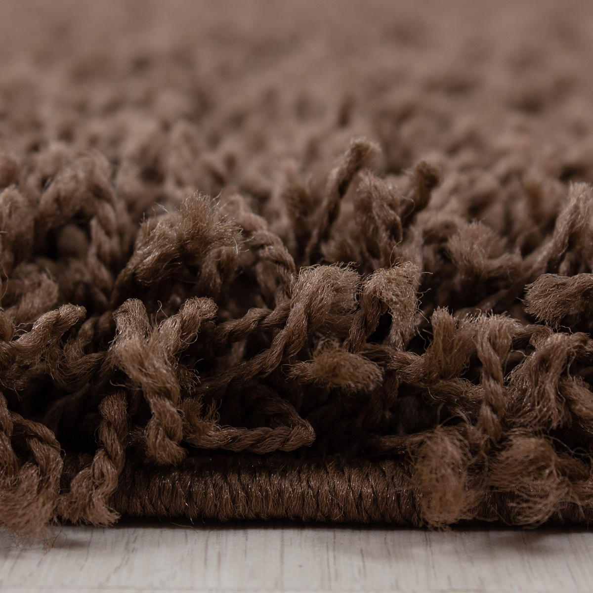 TEPPICH Hochflor Unifarben Polypropylen Wohnzimmer Shaggy Braun Rechteckig 160x230 - Braun, Textil (160/230cm) - KADIMA DESIGN