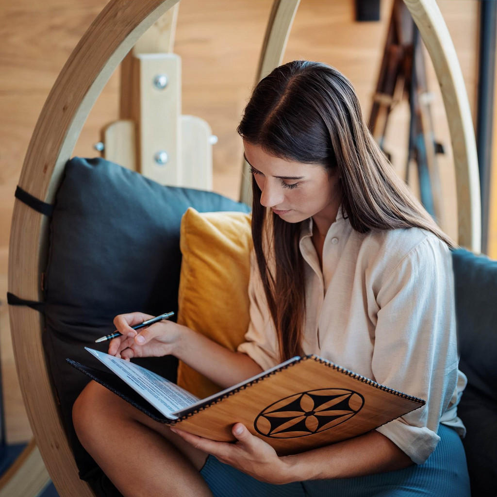 Thumbnail - Konsimo® Hängesessel, Dunkelgrau, Holz, Textil, Rund, 120x82x120 cm, Hergestellt in Europa, Gartenmöbel, Hängesessel