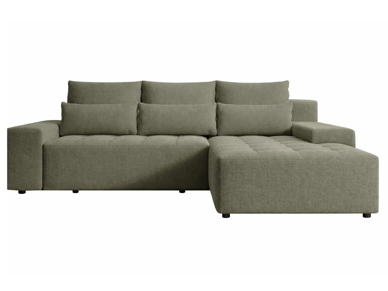 ECKSOFA Vento Dunkelgrün - Dunkelgrün/Schwarz, Holz/Kunststoff (280/184cm) - Graingold
