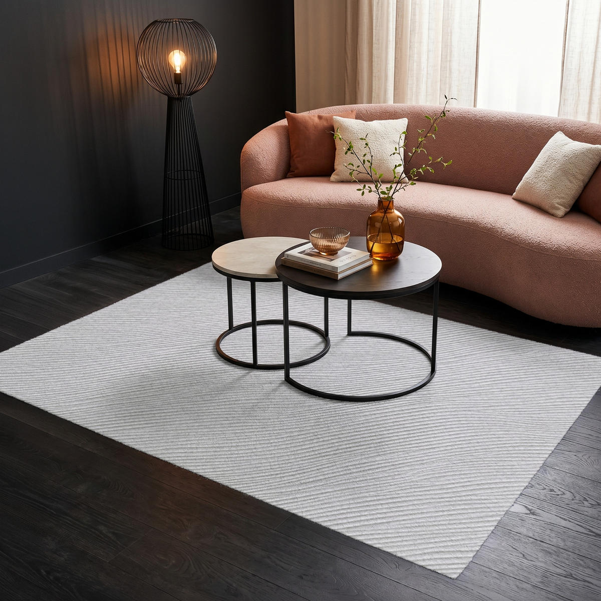 KOBERCE - Vlny - rebrovanie - biele - 200x140 cm - biela, textil/plast (200/0.4cm) - OnlyWow