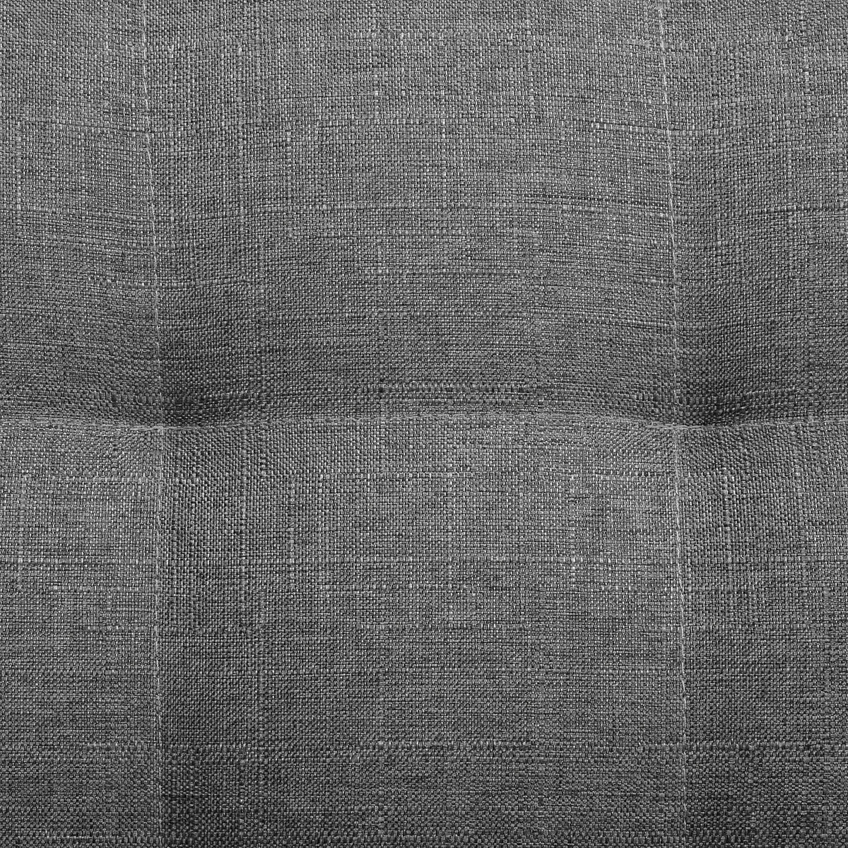 OTTOMANE Aberdeen 80/80/41 cm - Silberfarben/Grau, Kunststoff/Textil (80/41/80cm) - Beliani