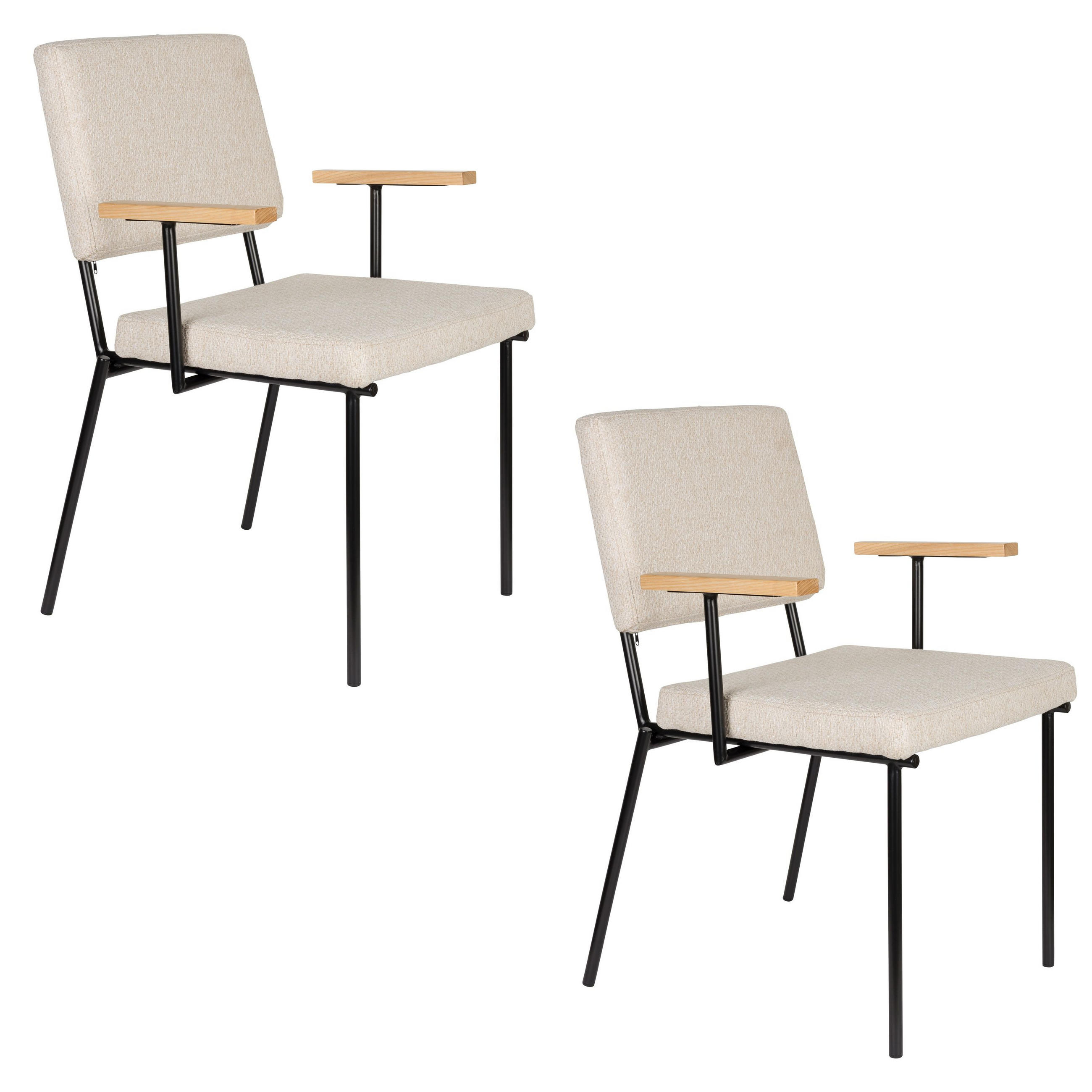 Zuiver Esszimmerstuhl Grau 57.5x85x60 cm