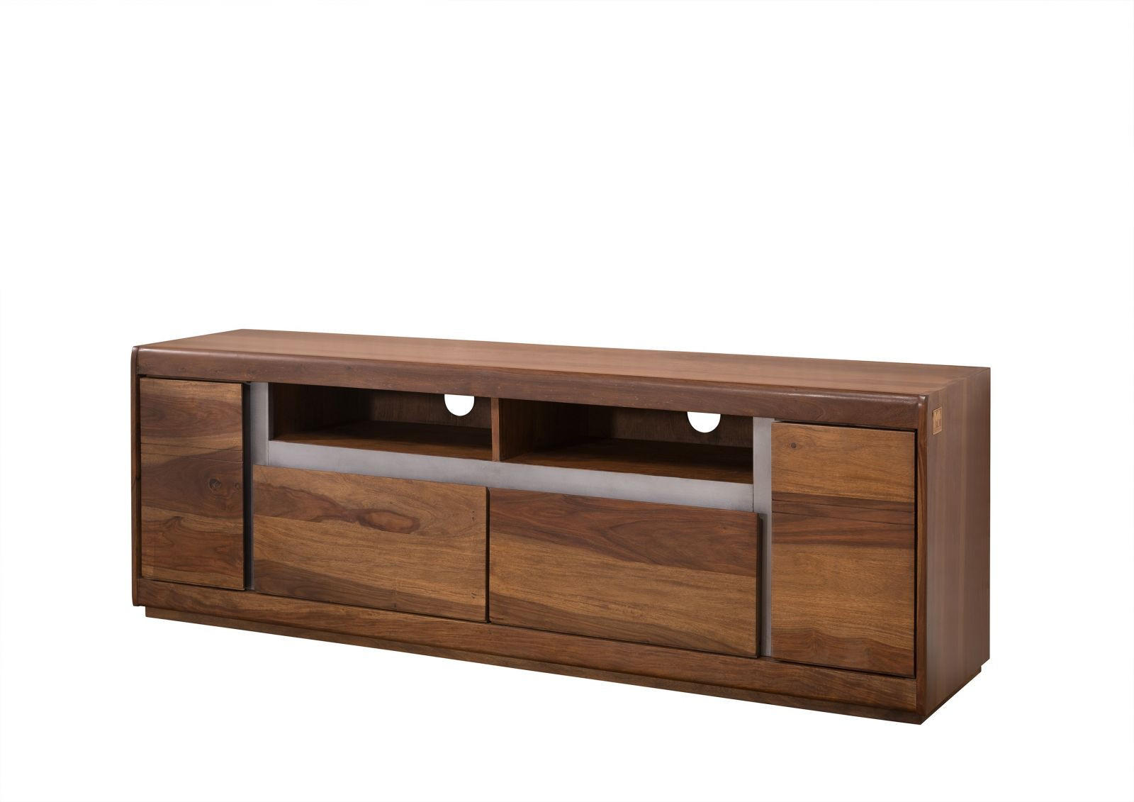 TV-BOARD Sheesham 180x40x60 noble unique lackiert SYDNEY #143 - Braun, Holz (180/60/40cm) - Massivmoebel24