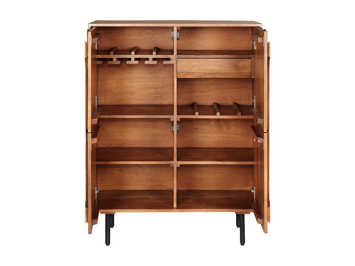 SIDEBOARD - 90 cm x 40 cm - Holz, Platte - Naturfarben Dunkel MIZORAM - Naturfarben, Holz (90/115/40cm) - Vente-Unique