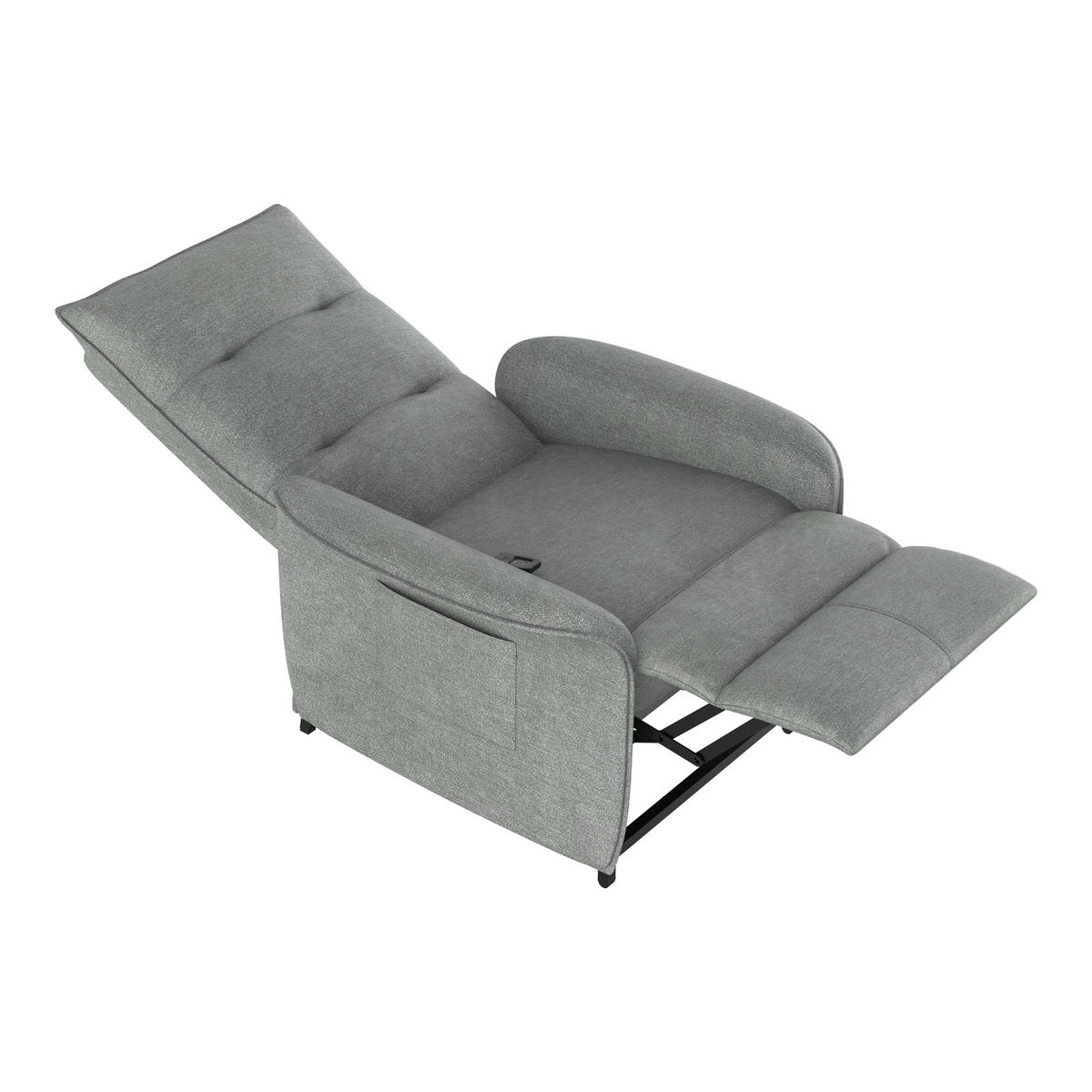 FERNSEHSESSEL Savukoski - Dunkelgrau, Textil (58/102/81cm) - [en.casa]