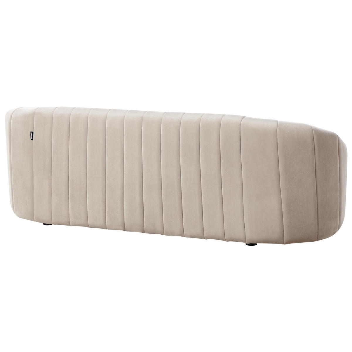 3-SITZER-SOFA Samtstoff Beige Malung - Beige, Textil (202/68/70cm) - Beliani