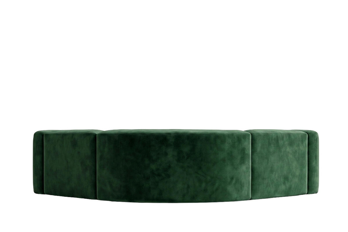 ECKSOFA Modulares, Corner Mini, Velvet-Stoff Bluvel, Grün, GRETA - Grün, Holz (190/190cm) - Kaiser Möbel