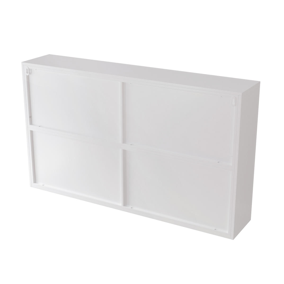 HÄNGESCHRANK DE-38130 120/23/70 cm mit 4 Glastüren Weiß - Weiß, Metall (120/70/23cm) - ComfortXL