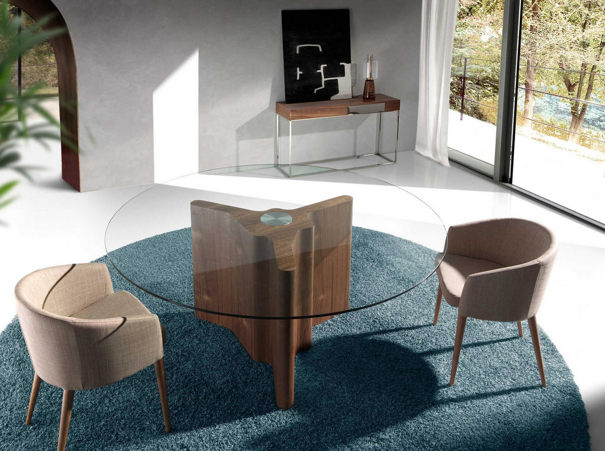 STUHL mit beigem Stoffbezug - Beige/Nussbaumfarben, Holz/Textil (59/78/56cm) - ANGEL CERDA