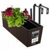 BALKONBLUMENTOPF mit Einsatz und 2 Griffe 56 cm, Mokka - Mokka, Kunststoff (18/56cm) - KADAX