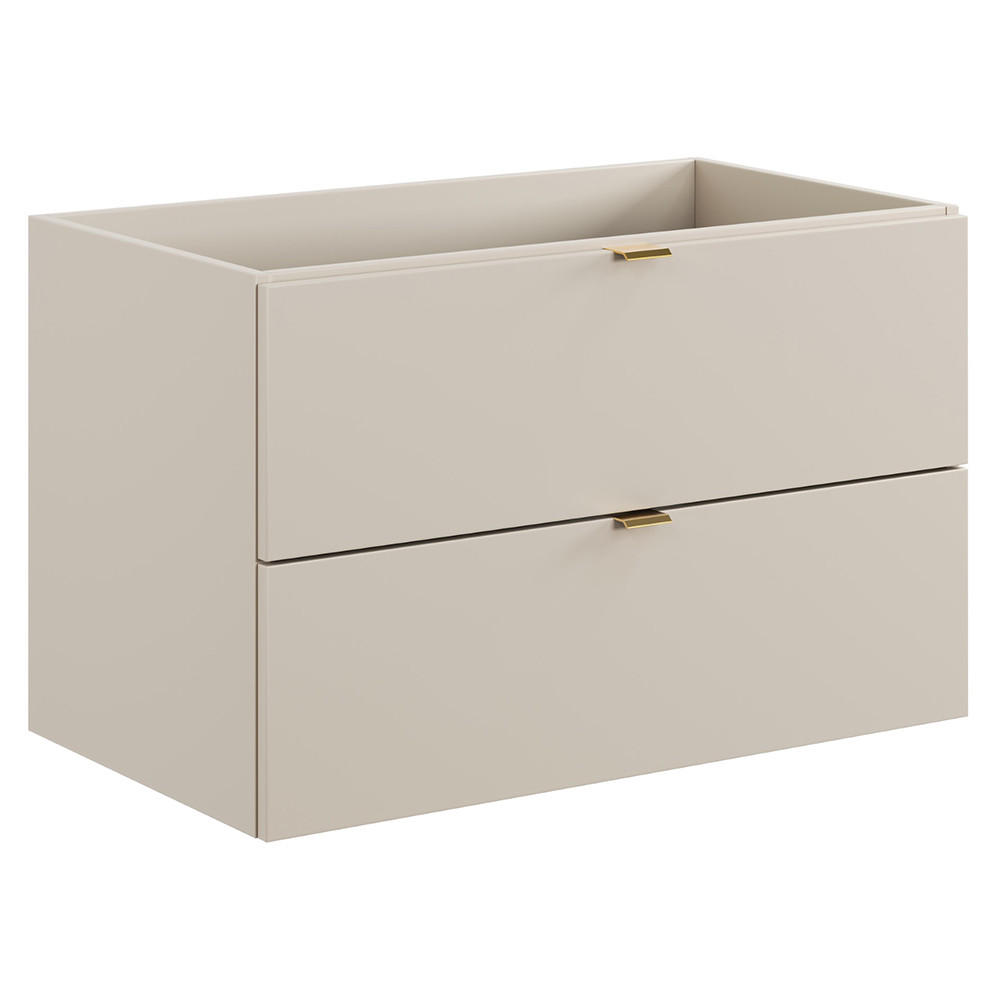 WASCHBECKENSCHRANK Durango-56 - Beige, Holzwerkstoff (80/50/46cm) - Lomado