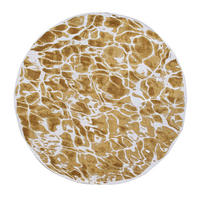 TEPPICH Saffron Meditation Swim 140/140 cm - Gelb, Kunststoff/Textil (140/140cm) - Louis De Poortere