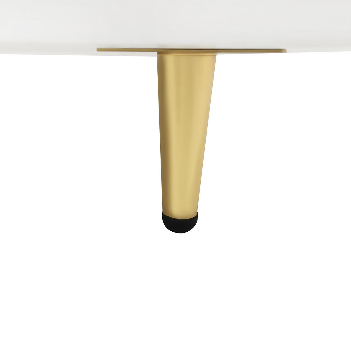 COUCHTISCH DE-044 Marmora Weiß/Gold - Weiß, Holzwerkstoff (50/100/30cm) - ComfortXL