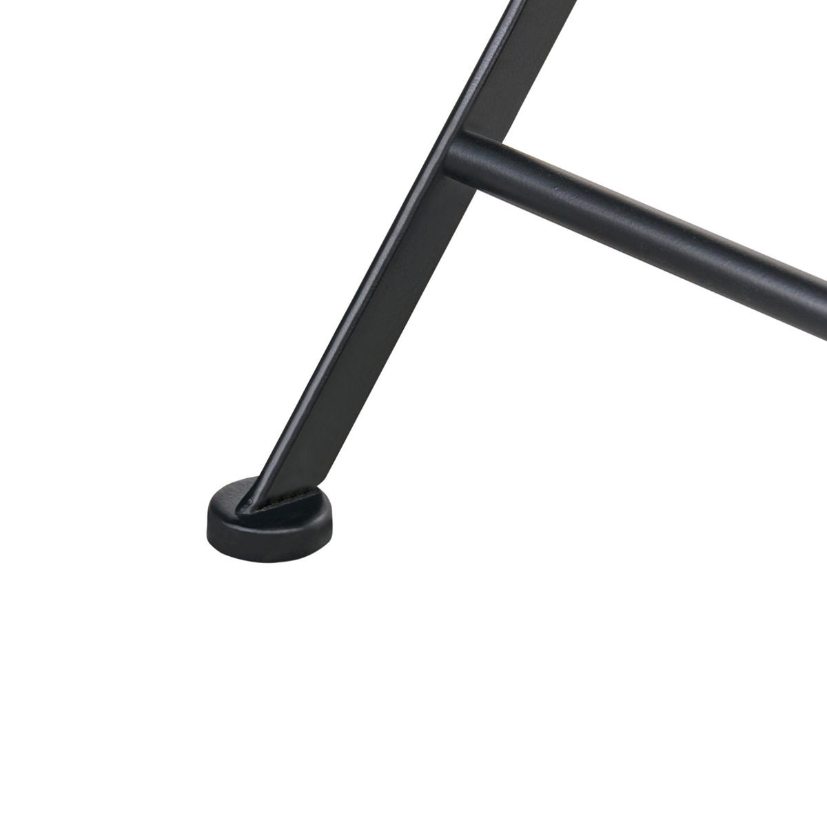 GARTENSTUHL 2er-Set Terrazzo Weiß Artena - Schwarz/Weiß, Metall (39/87/47cm) - Beliani