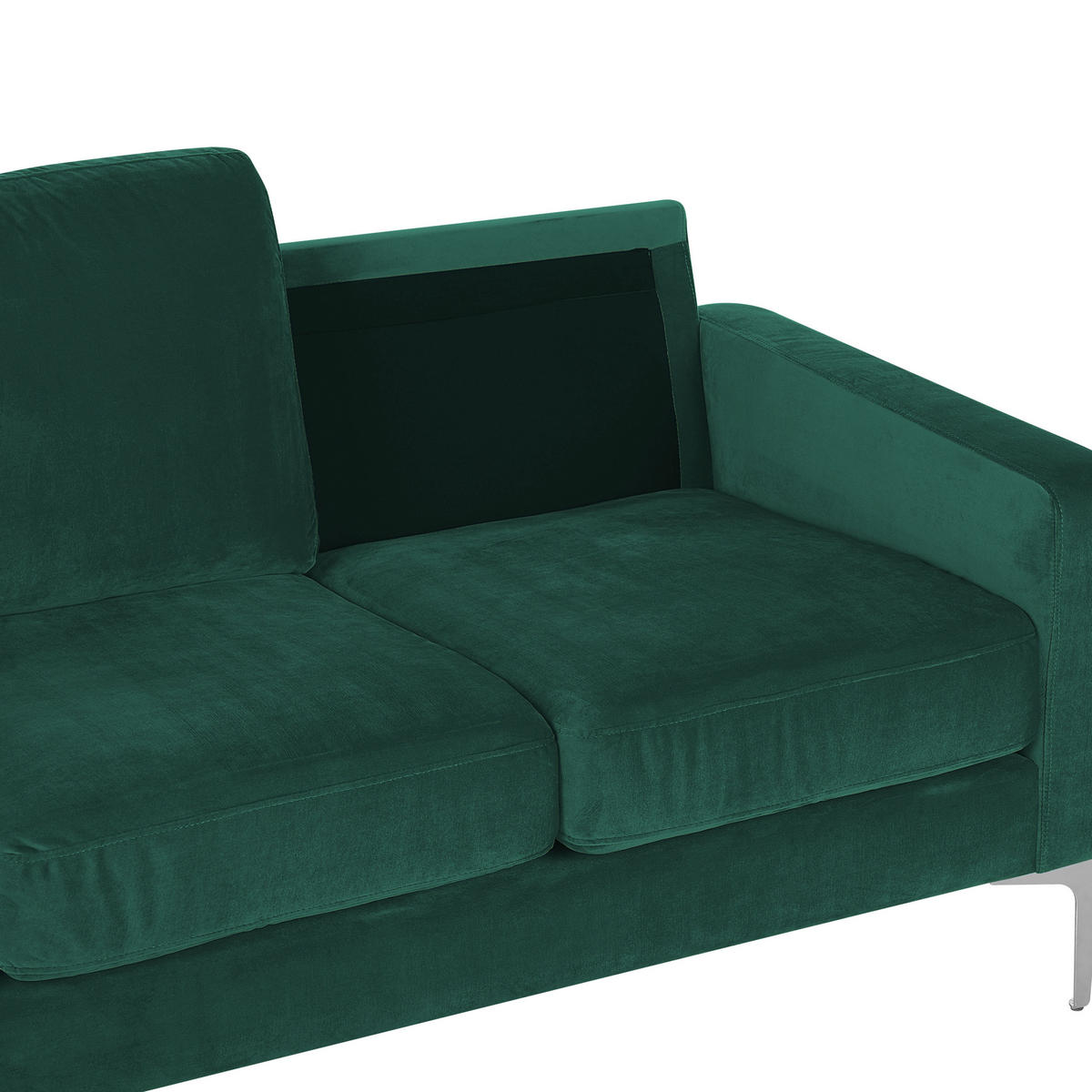 3-SITZER-SOFA Samtstoff Smaragdgrün Gavle - Hellgrün, Textil (183/83/78cm) - Beliani