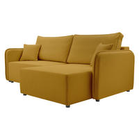 ECKSOFA Malody, Seite: Rechts - Gelb/Schwarz, Holz/Kunststoff (227/147cm) - MIRJAN24