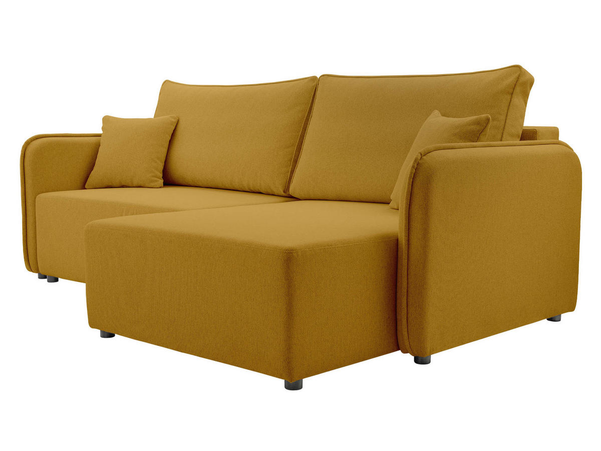 ECKSOFA Malody, Seite: Rechts - Gelb/Schwarz, Holz/Kunststoff (227/147cm) - MIRJAN24