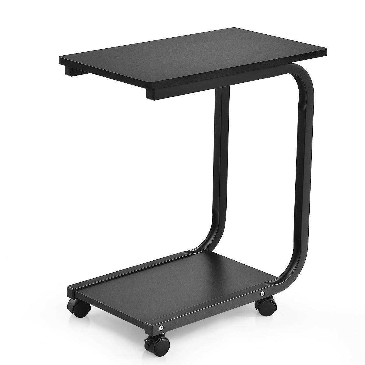 LAPTOPTISCH 59cm Schwarz - Schwarz, Metall (30/50/59cm) - COSTWAY