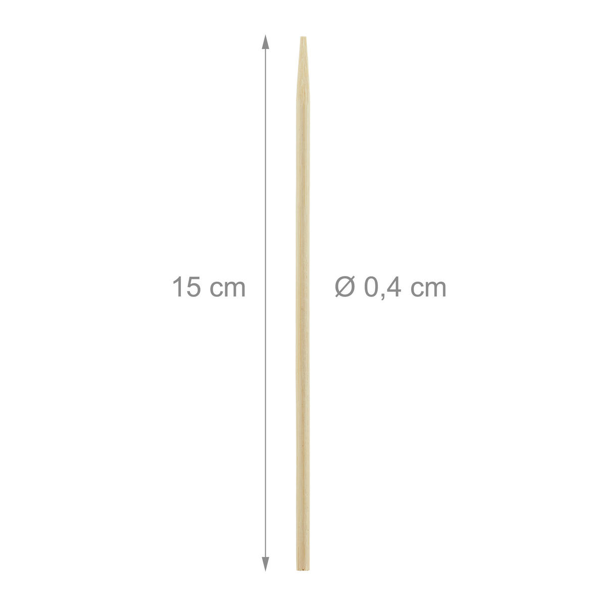 400XCAKE Pop tyčinky - svetlohnedá, drevo (0.4/15/0.4cm) - Relaxdays