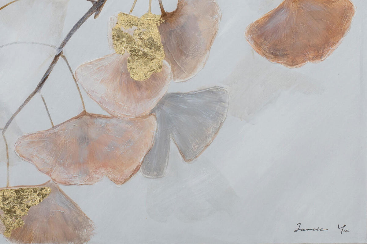 ACRYLBILD HANDGEMALT 80/80 cm - Beige/Braun, Holz/Textil (0.96/80cm) - KUNSTLOFT