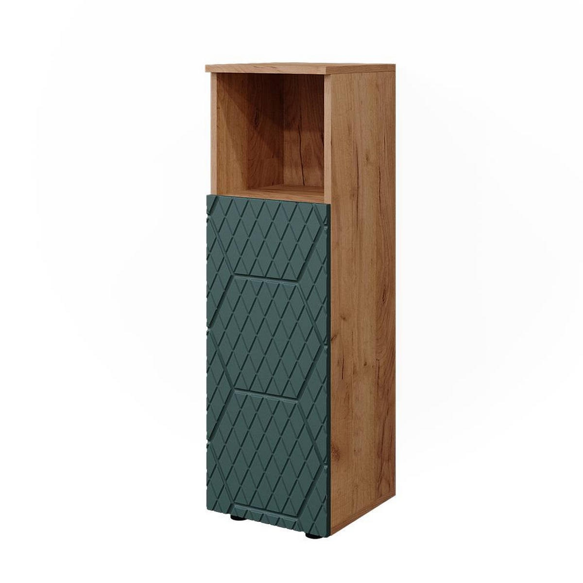 MIDISCHRANK Irma Goldkraft Eiche 30 x 95 cm - Grün, Holzwerkstoff (30/95/30cm) - Vicco