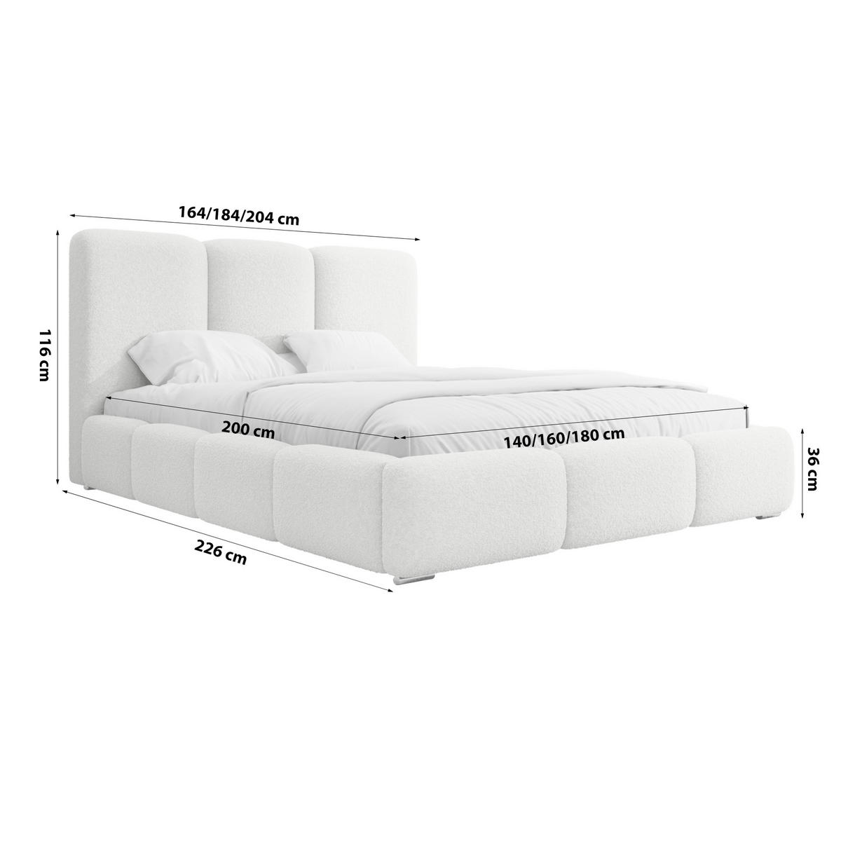 POLSTERBETT Doppelbett Kestle 140x200 cm Hellgrau - Hellgrau, Textil (140/200cm) - Fedve