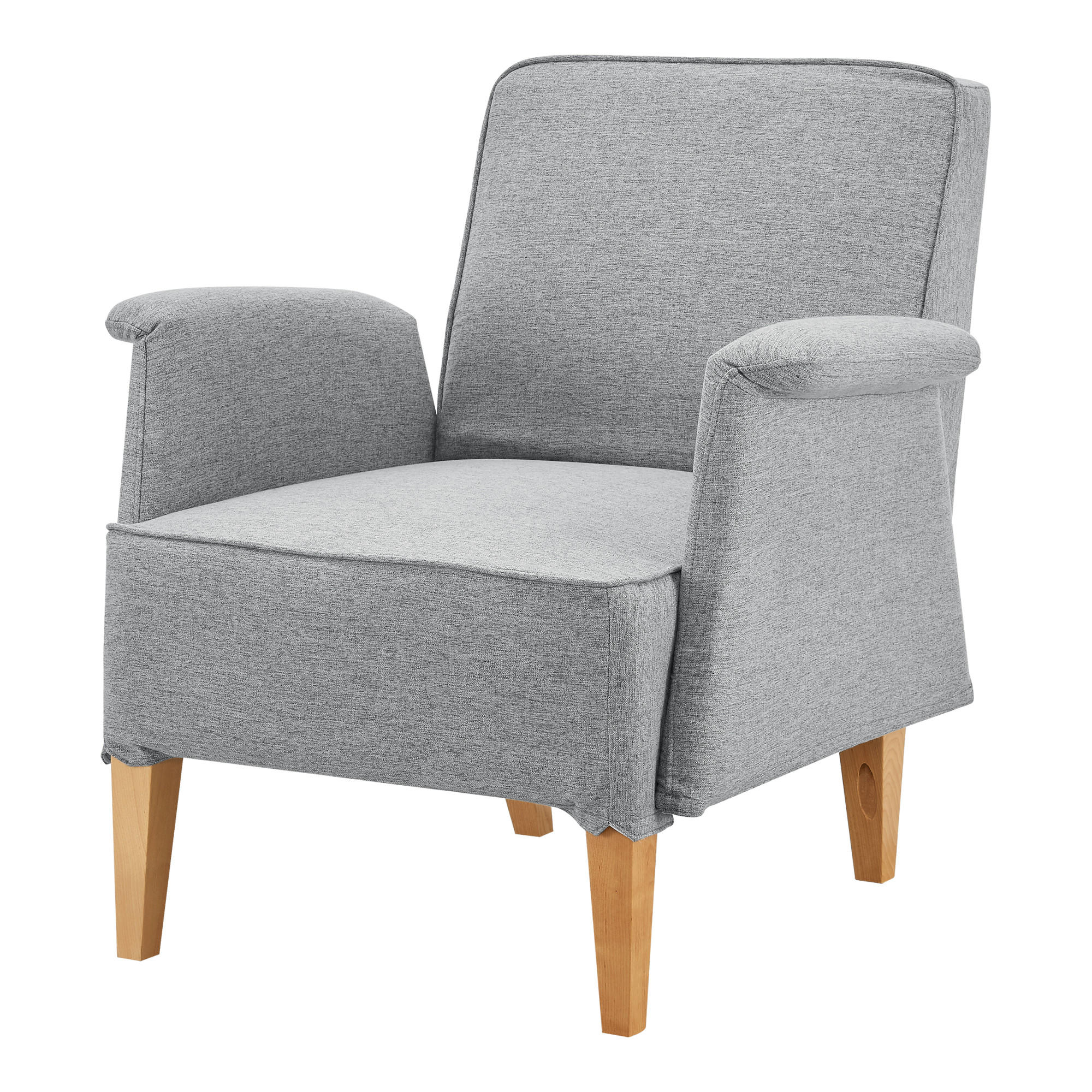 POLSTERSESSEL Diespeck Textil Hellgrau - Hellgrau, Textil (78.5/82/77cm) - [en.casa]